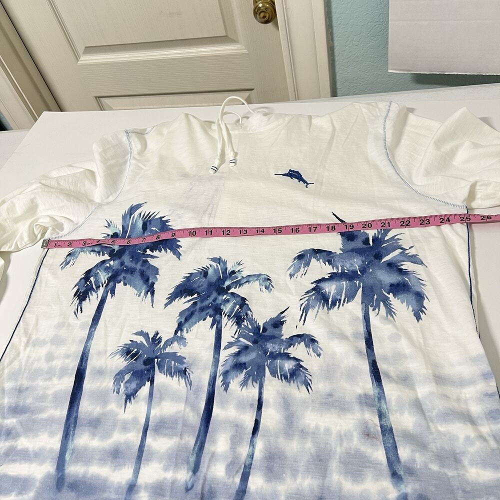Tommy Bahama Hoodie Palm Flurry Baja Men’s Sz XL Indigo Graphic Print Palm Tree - Picture 9 of 12